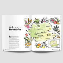 Romanian Wine Map. Traditional illustration project by Melanie Chadwick - 09.30.2021