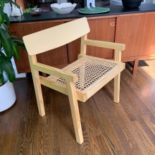 My beautiful chair made in Design and Construction of Wooden Furniture course. Arts, Crafts, Furniture Design, Making, Interior Design, DIY, and Woodworking project by Chris O'Sullivan - 09.29.2021