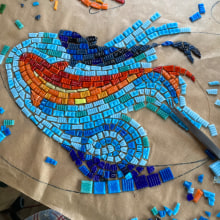 My project in Introduction to Mosaic Artwork course. Arts, Crafts, Furniture Design, Making, Decoration, Ceramics, and DIY project by jane.bonney - 10.12.2021