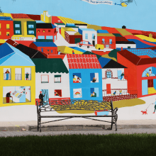 Mural sobre el confinamiento Ein Projekt aus dem Bereich Bildende Künste, Malerei und Urban Art von María Gomes - 28.08.2021
