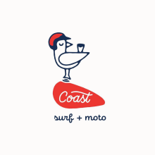 Coast Surf + Moto. Un progetto di Design, Illustrazione tradizionale, Br, ing, Br, identit e Design di loghi di Aron Leah - 15.10.2021