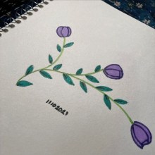 Flores y hojas. Un proyecto de Ilustración tradicional de Jhoanna Neri - 11.10.2021