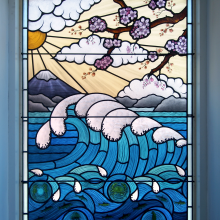 Japanese Wave Window for a Private Home. Interior Decoration project by Flora Jamieson - 10.18.2021