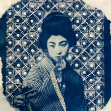 Mon projet du cours : Bluework : cyanotype et broderie. Traditional illustration, Arts, Crafts, Fine Arts, Paper Craft, Printing, Embroider, Textile Illustration, and DIY project by Celine Excoffon - 10.22.2021