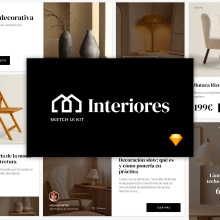 Interiores | Sketch UI kit. Design, UX / UI, Design de interiores, Web Design, e Desenvolvimento Web projeto de Belén del Olmo - 26.12.2014
