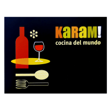 KARAM! - Restaurant. Un proyecto de Diseño, Ilustración tradicional, Br, ing e Identidad, Diseño de la información y Diseño de logotipos de ZORZAL - 22.10.2021