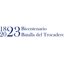 Logo Bicentenario Batalla del Trocadero en el Parque Metropolitano Marisma de los Toruños y Pinar de la Algaida. Design gráfico, e Design de logotipo projeto de Ana Victoria Sánchez Moreno - 25.10.2021