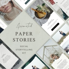 Paper Animated Stories - Social kit. Motion Graphics, Social Media, and Social Media Design project by Sparrow & Snow - 08.15.2018