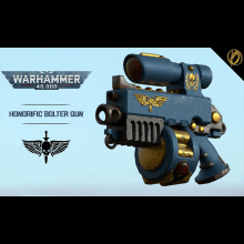 Honorific Bolter Gun Warhammer 40000. Un proyecto de 3D, Modelado 3D, Videojuegos y Diseño de videojuegos de Oscar Canalda Saldaña - 03.11.2021
