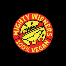 Mighty Wieners Brand Identity. Un progetto di Design, Illustrazione tradizionale, Br, ing, Br, identit, Graphic design, Bozzetti e Disegno di Aron Leah - 05.11.2021