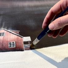 Paint a house in watercolor. Watercolor Painting project by Christian Koivumaa - 11.07.2021
