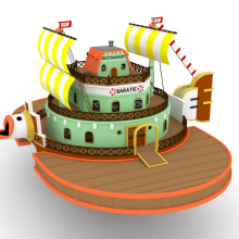 Restaurante Baratie One Piece. Un proyecto de 3D y Modelado 3D de José Javier Ramírez Tornero - 04.08.2019