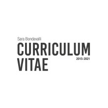 Curriculum Vitae. Un proyecto de Educación, Diseño gráfico y Diseño industrial de Sara Bondavalli - 13.11.2021