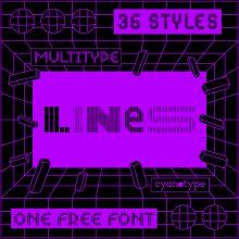 MultiType Lines (ONE FREE FONT). T, pograph, T, pograph, and design project by Damián Guerrero Cortés - 11.15.2021