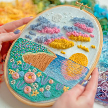 National Embroidery Month Patterns with DMC. Un proyecto de Bordado de Kristen Gula - 17.11.2021