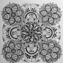 Mandala. Design, and Traditional illustration project by Isabel Barrau - 11.20.2021