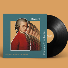 Packaging: Vinilo de Mozart. Un proyecto de Diseño gráfico y Packaging de Luis Lorenzo Soto Pons - 23.11.2021