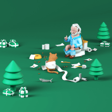 Christmas Quiz. Un proyecto de Ilustración, 3D y Diseño de personajes de YIPPIEHEY - 24.11.2021