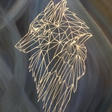 Wolf & Raven Painting. Un proyecto de Pintura y Pintura acrílica de ashley_hefner - 29.11.2021