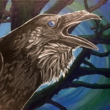 Raven Painting. Un proyecto de Pintura y Pintura acrílica de ashley_hefner - 29.11.2021