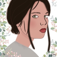Chica y flores. Un proyecto de Diseño, Ilustración tradicional e Ilustración digital de María Balboa Rozas - 01.12.2021