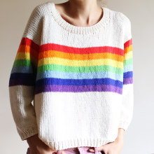 RAINBOW SWEATER. Costume Design, Arts, Crafts, and Fashion project by Morgane Mathieu - 12.13.2021