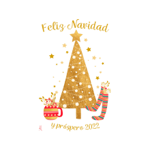 Feliz Navidad_1. Design, and Traditional illustration project by Alexandra Valledor - 12.15.2021