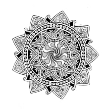 Mein Kursprojekt: Mandalas selber machen: Gestalte geometrische Muster. Un proyecto de Dibujo e Ilustración con tinta de Grosser Tatzelwurm - 15.12.2021