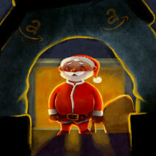 Santa VS Amazon. Traditional illustration, Digital Illustration, and Graphic Humor project by Gianluca Manna - 12.18.2021