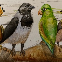 My project in Artistic Watercolor Techniques for Illustrating Birds course Ein Projekt aus dem Bereich Traditionelle Illustration, Aquarellmalerei, Realistische Zeichnung und Naturalistische Illustration von Erin Hall - 20.12.2021