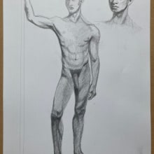 My project in Realistic Human Figure Drawing course. Un proyecto de Ilustración tradicional, Bellas Artes, Bocetado, Dibujo a lápiz, Dibujo, Dibujo realista y Dibujo anatómico de Kristiina Roots - 24.12.2021