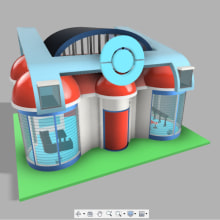 Mi Proyecto: Centro Pokemon Kalos. Un proyecto de 3D, Arquitectura, Diseño, creación de muebles					, Diseño industrial, Arquitectura interior, Diseño de producto, Creatividad, Modelado 3D, Arquitectura digital, Diseño 3D, Visualización arquitectónica y Fabricación digital						 de Ale Araujo - 25.12.2021