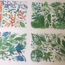 My project in Sketchbooking with Handmade Stamps course. Un proyecto de Ilustración tradicional, Pattern Design, Estampación, Sketchbook y Grabado de Margaret Phillips - 04.10.2021