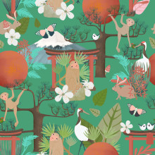 My project in Digital Pattern Illustration Inspired by Flora and Fauna course. Un proyecto de Ilustración tradicional, Pattern Design, Dibujo, Ilustración digital e Ilustración botánica de tizicav.fr - 27.12.2021
