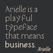Arielle - playful serif typeface. Ilustração tradicional, Design de títulos de crédito, Design gráfico, Tipografia, e Desenho tipográfico projeto de Sam Stein - 30.12.2021