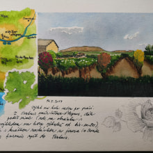 My project in Watercolor Travel Journal course. Un proyecto de Ilustración tradicional, Pintura a la acuarela, Ilustración arquitectónica y Sketchbook de Katerina Klikova - 30.12.2021