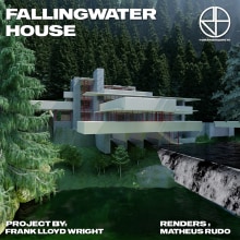 Fallingwater house - Frank Lloyd Wright. Arquitetura, e Fotografia arquitetônica projeto de Matheus Rudo Antoniassi Pereira de Oliveira - 05.01.2022