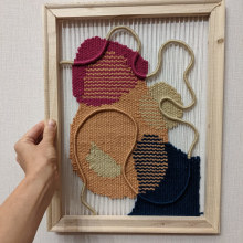 My project in Contemporary Tapestry Weaving course. Arts, Crafts, Interior Decoration, Fiber Arts, Weaving, and Textile Design project by Darya Churilina - 01.10.2022