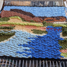 My project in Contemporary Tapestry Weaving course. Arts, Crafts, Interior Decoration, Fiber Arts, Weaving, and Textile Design project by Wendy Johnston - 12.10.2021