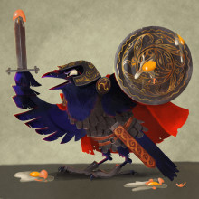 Character Design Challenge: Warrior Bird. Ein Projekt aus dem Bereich Traditionelle Illustration, Design von Figuren, Digitale Illustration und Kinderillustration von Gianluca Manna - 13.01.2022