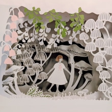 My project in Paper Cutting: Create Paper Scenes with Depth course. Traditional illustration, Arts, Crafts, Editorial Design, Paper Craft, Stor, telling, Bookbinding, Children's Illustration, and DIY project by cocoyanana - 12.19.2021