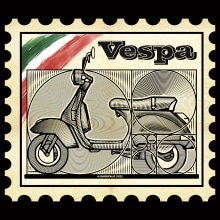 "Vespa" - A.Garofalo - 2022. Un proyecto de Ilustración tradicional, Ilustración digital y Grabado de Andrea Garofalo - 16.01.2022