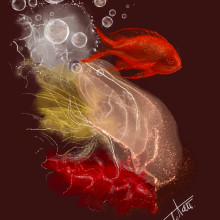 red fish. Un proyecto de Ilustración tradicional de Monica Locatelli - 02.01.2022