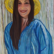 Portrait of my friend Bella. Un proyecto de Ilustración de retrato y Pintura al óleo de Florian Clemente - 21.01.2022