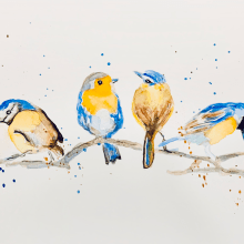 My project in Artistic Watercolor Techniques for Illustrating Birds course. Un proyecto de Ilustración tradicional, Pintura a la acuarela, Dibujo realista e Ilustración naturalista				 de vacker8 - 29.01.2022