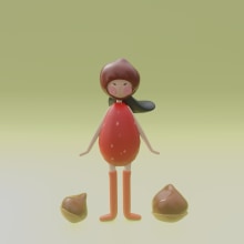 Chest Nut Girl_ in Kawaii Character Creation in 3D with Blender  course Ein Projekt aus dem Bereich Traditionelle Illustration, Design von Figuren, Digitale Illustration, 3-D-Modellierung und Manga von khr5849 - 29.01.2022