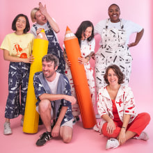 Pencil Party clothing collection Ein Projekt aus dem Bereich Traditionelle Illustration, Mode, Siebdruck, Prägung und Textildruck von YUK FUN - 01.02.2022