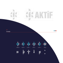 AKTIF Logo done for a client from Turkey. This logo is a simple combination with all letters of "a + k + t + i + f".. Br, ing e Identidade, Design de logotipo, Marketing digital, e Desenho tipográfico projeto de Buket coskun - 01.02.2022
