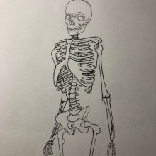 El esqueleto humano y sus formas. Un proyecto de Bellas Artes, Bocetado, Dibujo a lápiz, Dibujo, Dibujo realista y Dibujo anatómico de mike_garcia2000 - 01.02.2022