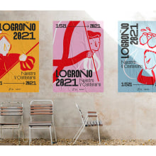 Logroño 2021. Traditional illustration, and Graphic Design project by Botánico - 02.02.2022